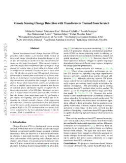 Remote Sensing Change Detection With Transformers Trained from Scratch
