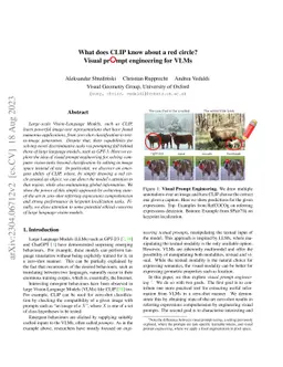 What does CLIP know about a red circle? Visual prompt engineering for
  VLMs