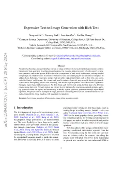 Expressive Text-to-Image Generation with Rich Text