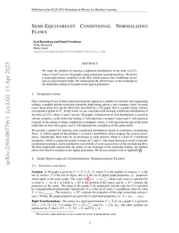 Semi-Equivariant Conditional Normalizing Flows