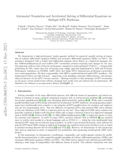 Automated Translation and Accelerated Solving of Differential Equations
  on Multiple GPU Platforms
