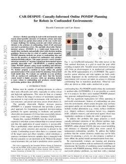 CAR-DESPOT: Causally-Informed Online POMDP Planning for Robots in
  Confounded Environments