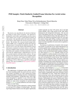 PMI Sampler: Patch Similarity Guided Frame Selection for Aerial Action
  Recognition