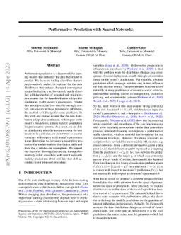 Performative Prediction with Neural Networks