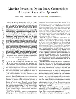 Machine Perception-Driven Image Compression: A Layered Generative
  Approach