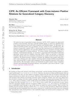 CiPR: An Efficient Framework with Cross-instance Positive Relations for
  Generalized Category Discovery