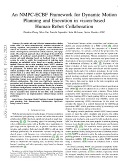 An NMPC-ECBF Framework for Dynamic Motion Planning and Execution in
  vision-based Human-Robot Collaboration