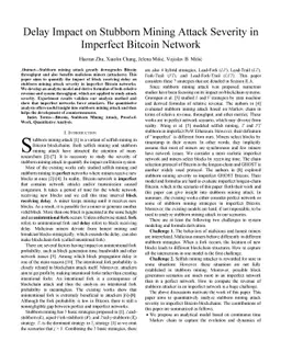 Delay Impact on Stubborn Mining Attack Severity in Imperfect Bitcoin
  Network