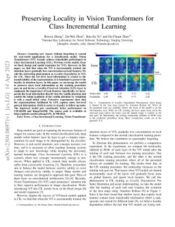 Preserving Locality in Vision Transformers for Class Incremental
  Learning