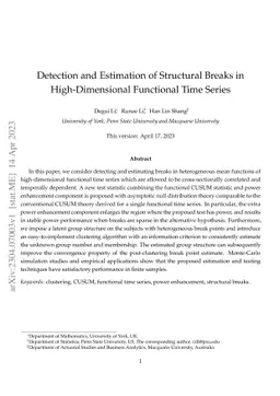 Detection and Estimation of Structural Breaks in High-Dimensional
  Functional Time Series