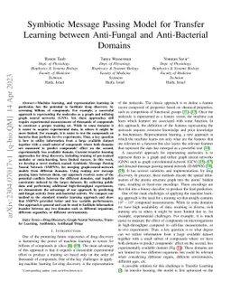 Symbiotic Message Passing Model for Transfer Learning between
  Anti-Fungal and Anti-Bacterial Domains