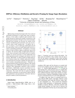 DIPNet: Efficiency Distillation and Iterative Pruning for Image
  Super-Resolution