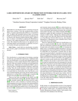 Label Dependencies-aware Set Prediction Networks for Multi-label Text
  Classification