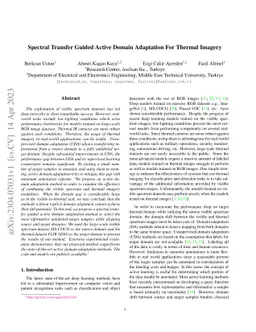 Spectral Transfer Guided Active Domain Adaptation For Thermal Imagery