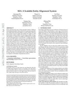 SEA: A Scalable Entity Alignment System