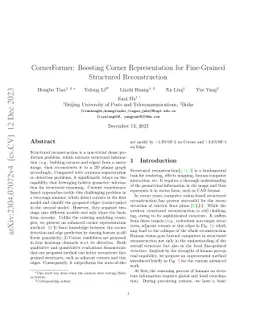 CornerFormer: Boosting Corner Representation for Fine-Grained Structured
  Reconstruction