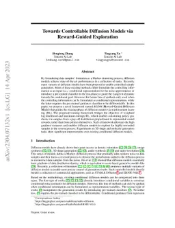 Towards Controllable Diffusion Models via Reward-Guided Exploration