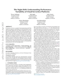 The Night Shift: Understanding Performance Variability of Cloud
  Serverless Platforms