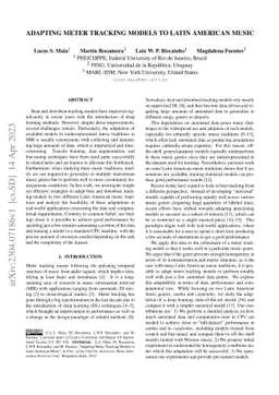 Adapting Meter Tracking Models to Latin American Music