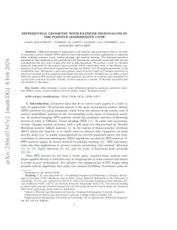 Differential geometry with extreme eigenvalues in the positive
  semidefinite cone