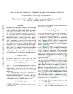 Exact Subspace Diffusion for Decentralized Multitask Learning