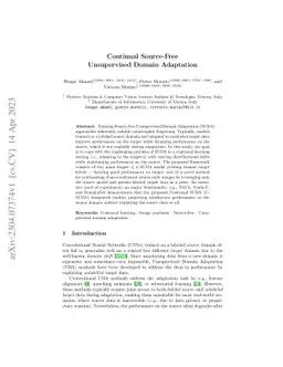 Continual Source-Free Unsupervised Domain Adaptation