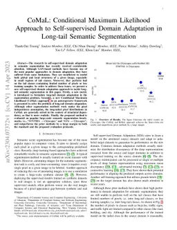 CoMaL: Conditional Maximum Likelihood Approach to Self-supervised Domain
  Adaptation in Long-tail Semantic Segmentation
