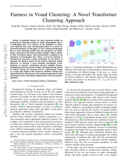 Fairness in Visual Clustering: A Novel Transformer Clustering Approach