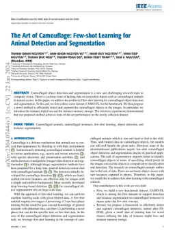 The Art of Camouflage: Few-shot Learning for Animal Detection and
  Segmentation