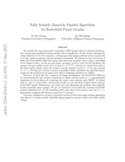 Fully Scalable Massively Parallel Algorithms for Embedded Planar Graphs