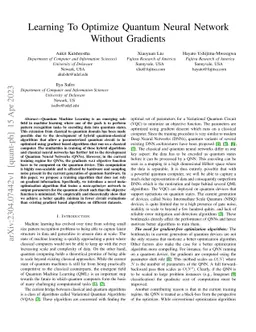 Learning To Optimize Quantum Neural Network Without Gradients