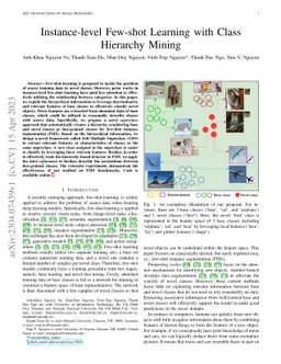 Instance-level Few-shot Learning with Class Hierarchy Mining