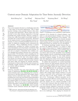 Context-aware Domain Adaptation for Time Series Anomaly Detection