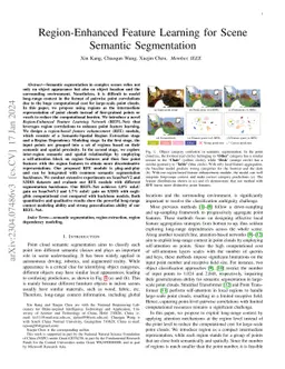 Region-Enhanced Feature Learning for Scene Semantic Segmentation