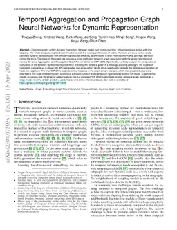 Temporal Aggregation and Propagation Graph Neural Networks for Dynamic
  Representation
