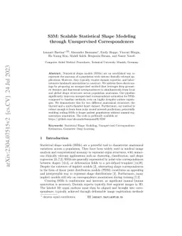 S3M: Scalable Statistical Shape Modeling through Unsupervised
  Correspondences