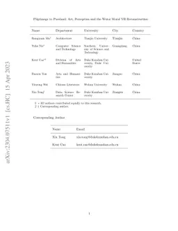 Pilgrimage to Pureland: Art, Perception and the Wutai Mural VR
  Reconstruction