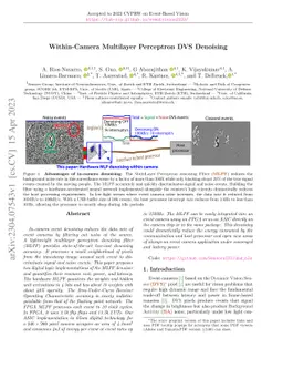 Within-Camera Multilayer Perceptron DVS Denoising