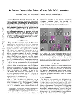 An Instance Segmentation Dataset of Yeast Cells in Microstructures