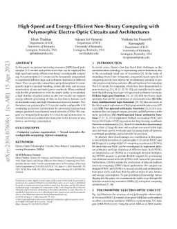 High-Speed and Energy-Efficient Non-Binary Computing with Polymorphic
  Electro-Optic Circuits and Architectures