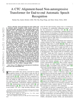 A CTC Alignment-based Non-autoregressive Transformer for End-to-end
  Automatic Speech Recognition