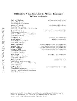 MLRegTest: A Benchmark for the Machine Learning of Regular Languages