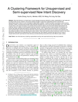 A Clustering Framework for Unsupervised and Semi-supervised New Intent
  Discovery