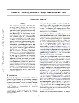 Data-OOB: Out-of-bag Estimate as a Simple and Efficient Data Value