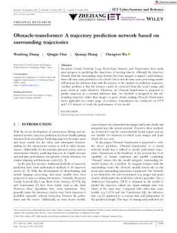 Obstacle-Transformer: A Trajectory Prediction Network Based on
  Surrounding Trajectories
