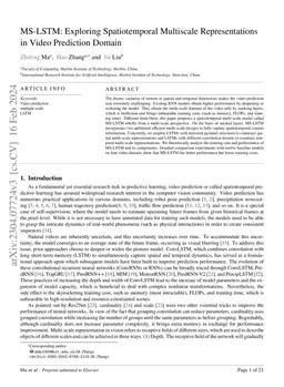 MS-LSTM: Exploring Spatiotemporal Multiscale Representations in Video
  Prediction Domain