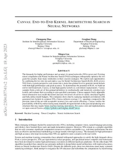 Canvas: End-to-End Kernel Architecture Search in Neural Networks