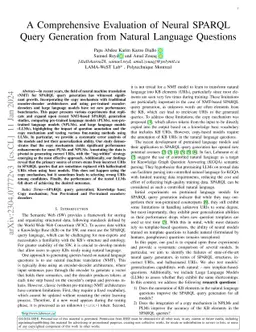 A Comprehensive Evaluation of Neural SPARQL Query Generation from
  Natural Language Questions