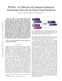 PCPNet: An Efficient and Semantic-Enhanced Transformer Network for Point
  Cloud Prediction