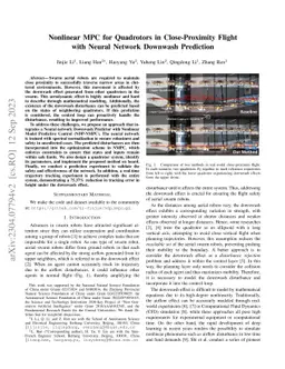 Nonlinear MPC for Quadrotors in Close-Proximity Flight with Neural
  Network Downwash Prediction